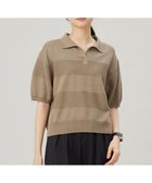 【自由区/JIYU-KU】の【カタログ掲載・洗える】ペーパーブレンドスキッパーポロ ニット シナモン|ID: prp329100004409634 ipo3291000000031933583
