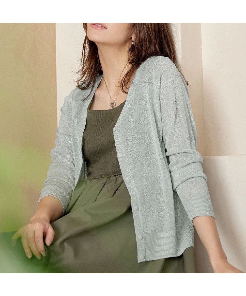 【ティアクラッセ/Tiaclasse】のVネックラメニットシアーカーディガン インテリア・キッズ・メンズ・レディースファッション・服の通販 founy(ファニー) 　ファッション　Fashion　レディースファッション　WOMEN　トップス・カットソー　Tops/Tshirt　ニット　Knit Tops　カーディガン　Cardigans　Vネック　V-Neck　アクセサリー　Accessories　春　Spring　秋　Autumn/Fall　カーディガン　Cardigan　シアー　Sheer　シンプル　Simple　チュニック　Tunic　長袖　Long Sleeve　バランス　Balance　ベーシック　Basic　ポケット　Pocket　冬　Winter　S/S・春夏　Ss・Spring/Summer　再入荷　Restock/Back In Stock/Re Arrival　おすすめ　Recommend　夏　Summer　エレガント 上品　Elegant　NEW・新作・新着・新入荷　New Arrivals　サックスグレー|ID: prp329100004409711 ipo3291000000030796305
