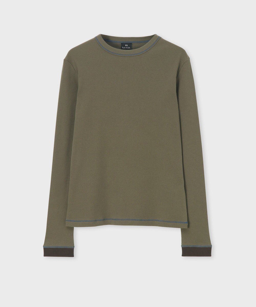 【ポール スミス/Paul Smith】の【洗える】カラーステッチ リブ カットソー インテリア・キッズ・メンズ・レディースファッション・服の通販 founy(ファニー) 　ファッション　Fashion　レディースファッション　WOMEN　トップス・カットソー　Tops/Tshirt　シャツ/ブラウス　Shirts/Blouses　ロング / Tシャツ　T-Shirts　カットソー　Cut and Sewn　おすすめ　Recommend　カットソー　Cut And Sew　カフス　Cuffs　夏　Summer　S/S・春夏　Ss・Spring/Summer　洗える　Washable　A/W・秋冬　Aw・Autumn/Winter・Fw・Fall-Winter　オリーブ|ID: prp329100004409735 ipo3291000000031916436