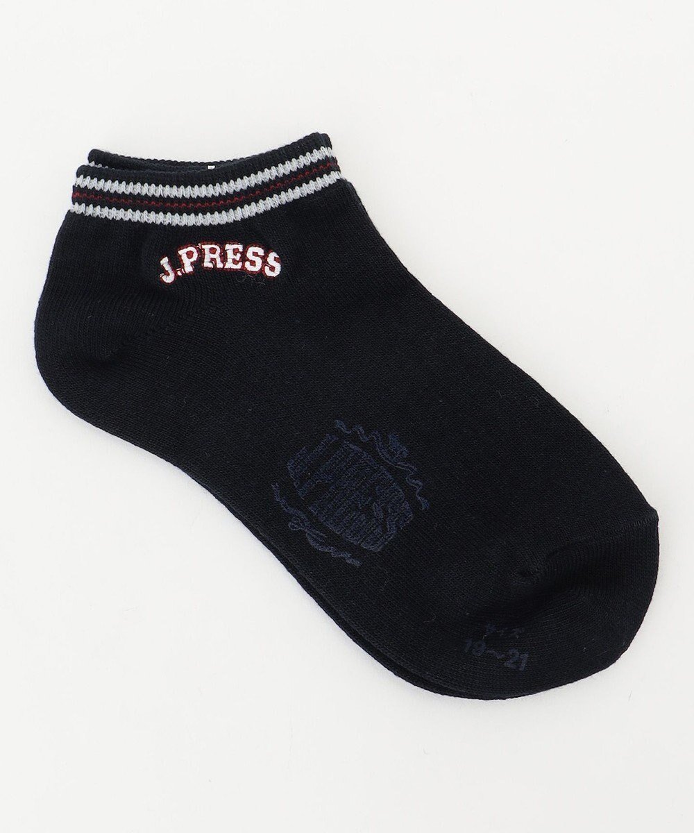 【ジェイ プレス/J.PRESS / KIDS】の【19-26cm】刺繍ソックス インテリア・キッズ・メンズ・レディースファッション・服の通販 founy(ファニー) 　ファッション　Fashion　キッズファッション　KIDS　くるぶし　Ankle　ソックス　Socks　ワンポイント　One Point　再入荷　Restock/Back In Stock/Re Arrival　ネイビー系|ID: prp329100004410989 ipo3291000000032308779
