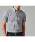 【五大陸/gotairiku / MEN】の【吸汗速乾】クールマックス鹿の子 半袖ビズシャツ_ボタンダウン ライトグレー系|ID: prp329100004411199 ipo3291000000032634423