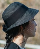 【アンドウール/AND WOOL】の〈UVカット加工〉〈軽くて折りたためる〉リボンの帽子 ブラック|ID: prp329100004411348 ipo3291000000031988901