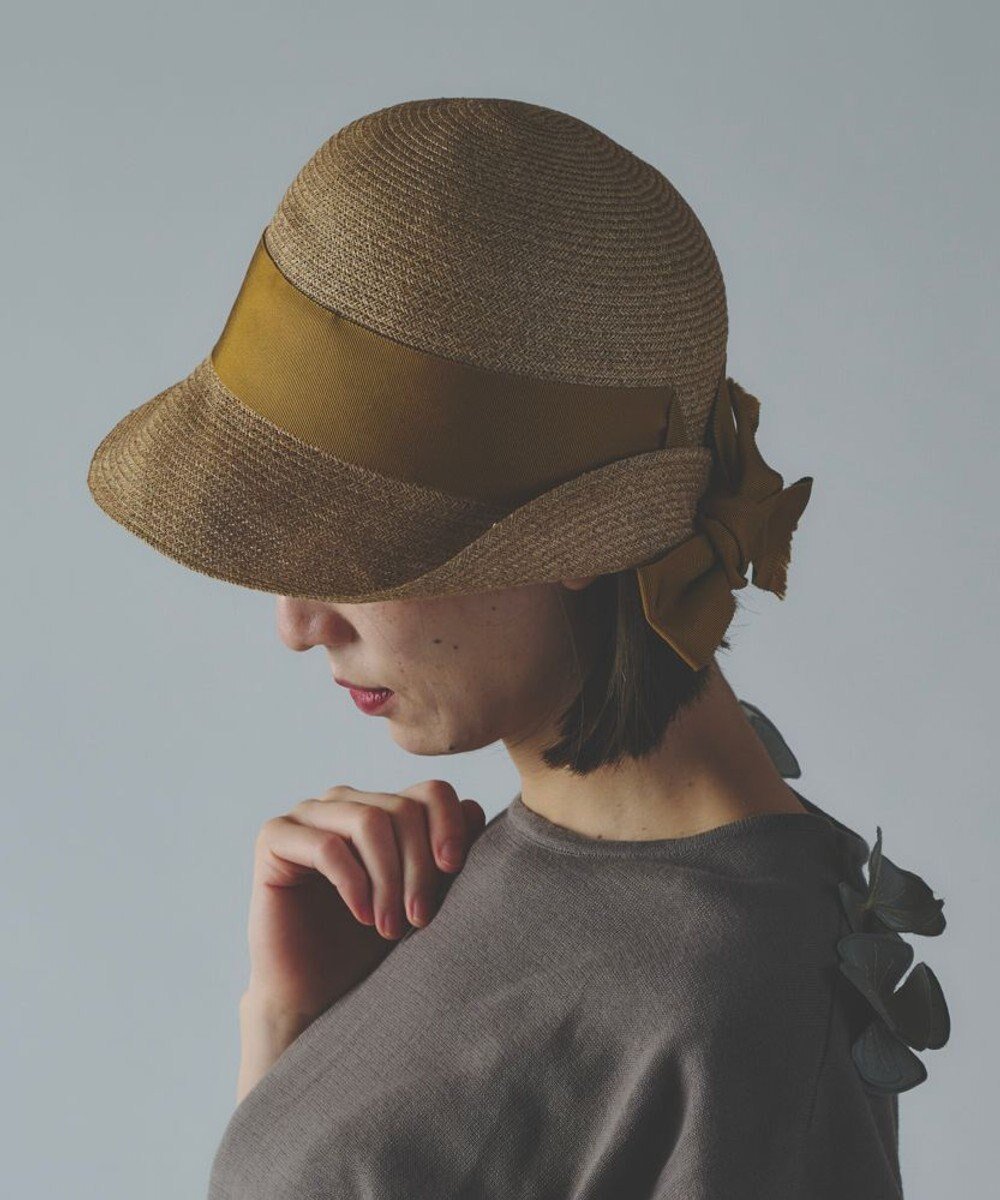 【アンドウール/AND WOOL】の〈UVカット加工〉〈軽くて折りたためる〉リボンの帽子 インテリア・キッズ・メンズ・レディースファッション・服の通販 founy(ファニー) 　ファッション　Fashion　レディースファッション　WOMEN　帽子　Hats　アウトドア　Outdoor　キャンバス　Canvas　シンプル　Simple　タオル　Towel　手編み　Hand Knitting　帽子　Hat　リボン　Ribbon　夏　Summer　旅行　Travel　エレガント 上品　Elegant　ベージュブラウン|ID: prp329100004411348 ipo3291000000032288651