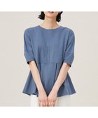 【自由区/JIYU-KU】の【接触冷感・UVカット・吸水速乾・抗菌防臭・洗える】ハイツイストポンチペプラム カットソー ブルーグレー|ID: prp329100004412118 ipo3291000000031731362