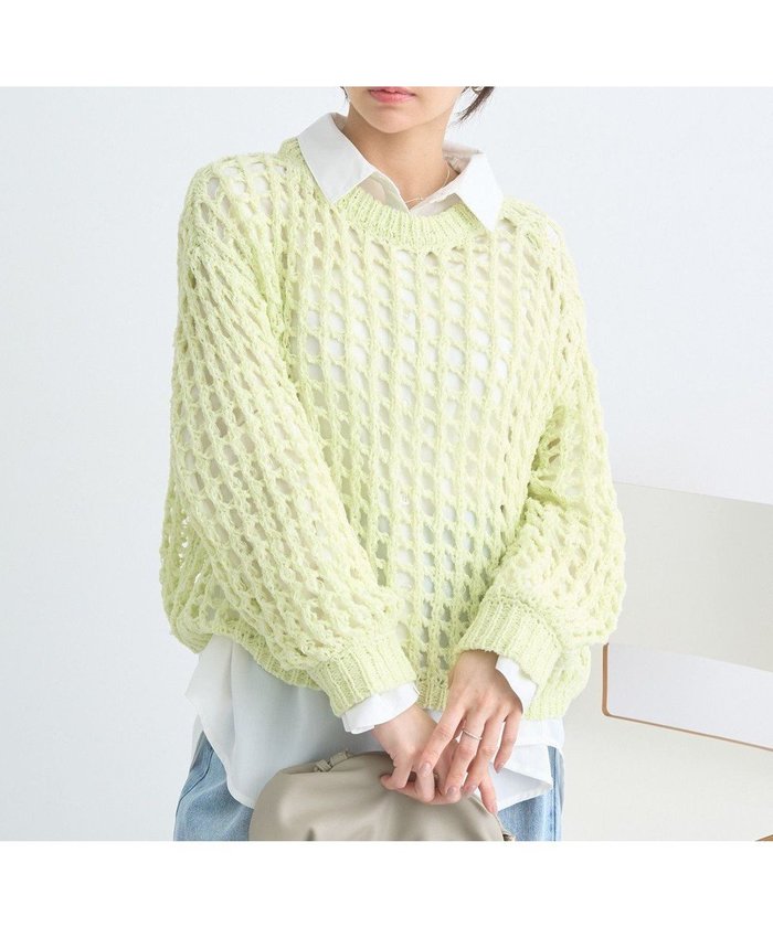 【アースミュージックアンドエコロジー/earth music&ecology】のチュールヤーンメッシュニットプルオーバー インテリア・キッズ・メンズ・レディースファッション・服の通販 founy(ファニー) https://founy.com/ ファッション Fashion レディースファッション Fashion for Women トップス・カットソー Cut & Sew Tops ニット Knit Tops & Sweaters カジュアルプルオーバー・ニットトップス Pullovers & Knit Tops / Casual Pullovers インナー Innerwear カットソー Cut and Sewn Top セーター Sweater, Knitwear ポケット Pocket, Pocket Detail メッシュ Mesh, Net Fabric 夏 Summer 春 Spring S/S・春夏 SS, Spring/Summer, Warm Season |ID: prp329100004412133 ipo3291000000032581487