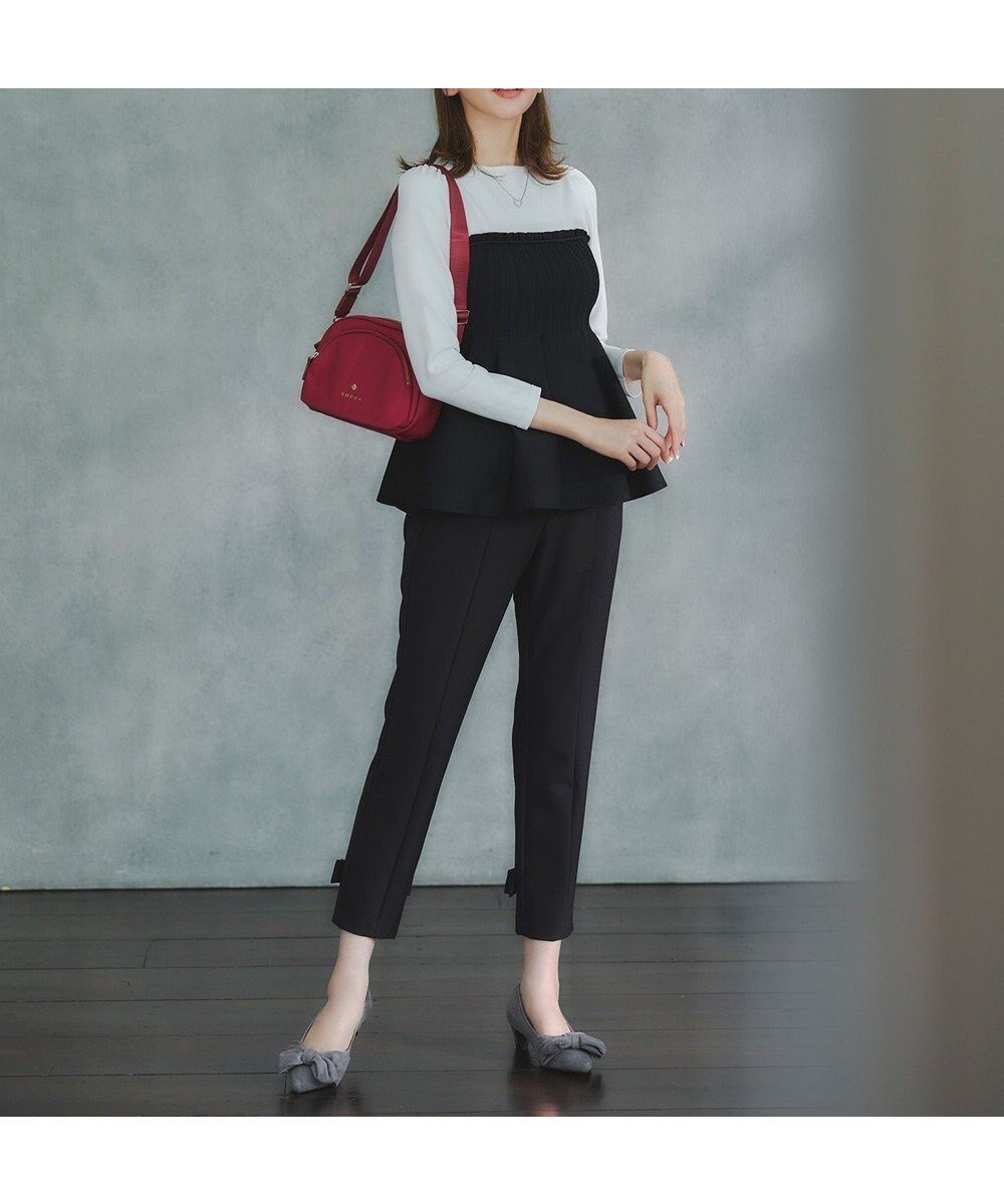 【トッカ/TOCCA】の【洗える・消臭】BOUNCING RIBBON パンツ インテリア・キッズ・メンズ・レディースファッション・服の通販 founy(ファニー) ファッション Fashion レディースファッション Fashion for Women パンツ Pants & Trousers 2025年 2025 2025春夏・S/S Spring/Summer 2025 SS25 コンパクト Compact, Small Size ストレッチ Stretch, Stretchy Fabric ストレート Straight, Straight Cut フェミニン Feminine, Girly リボン Ribbon, Bow 夏 Summer S/S・春夏 SS, Spring/Summer, Warm Season 洗える Machine Washable A/W・秋冬 Autumn/Winter ブラック系|ID: prp329100004412244 ipo3291000000033942896