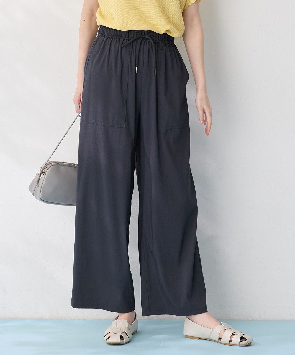 【エニー/ANY】の【新色追加/洗濯機可/ウエストゴム/接触冷感/UVケア/6色展開】清涼リラックスパンツ インテリア・キッズ・メンズ・レディースファッション・服の通販 founy(ファニー) 　ファッション　Fashion　レディースファッション　Fashion for Women　パンツ　Pants & Trousers　おすすめ　Recommended / Our Picks　シンプル　Simple, Minimal　ジャケット　Jacket, Outerwear　ブルゾン　Blouson, Bomber Jacket　リラックス　Relax, Relaxed Fit　ワッシャー　Washer, Crinkled Finish　半袖　Short Sleeve, Half Sleeve　夏　Summer　春　Spring　S/S・春夏　SS, Spring/Summer, Warm Season　チャコール|ID: prp329100004412257 ipo3291000000035713912