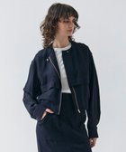 【ベイジ,/BEIGE,】の【洗える】BERNARD / リネンノーカラーラップブルゾン Navy|ID: prp329100004412268 ipo3291000000030897601