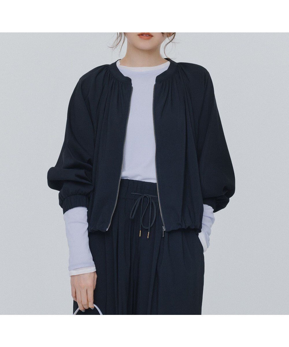 【エニー/ANY】の清涼リラックスブルゾン 人気、トレンドファッション・服の通販 founy(ファニー) 　ファッション　Fashion　レディースファッション　Fashion for Women　アウター　Coat / Outerwear Collection　レディースジャケット・軽アウター　Jackets　ブルゾンジャケット・スポーティアウター　Blouson Jackets　おすすめ　Recommended / Our Picks　ギャザー　Gathered, Ruffled　ジャケット　Jacket, Outerwear　スリーブ　Sleeve, Long Sleeve / Short Sleeve　ブルゾン　Blouson, Bomber Jacket　リラックス　Relax, Relaxed Fit　ワッシャー　Washer, Crinkled Finish　エレガント 上品　Elegant　半袖　Short Sleeve, Half Sleeve　夏　Summer　春　Spring　S/S・春夏　SS, Spring/Summer, Warm Season　 other-1|ID: prp329100004412291 ipo3291000000035871024