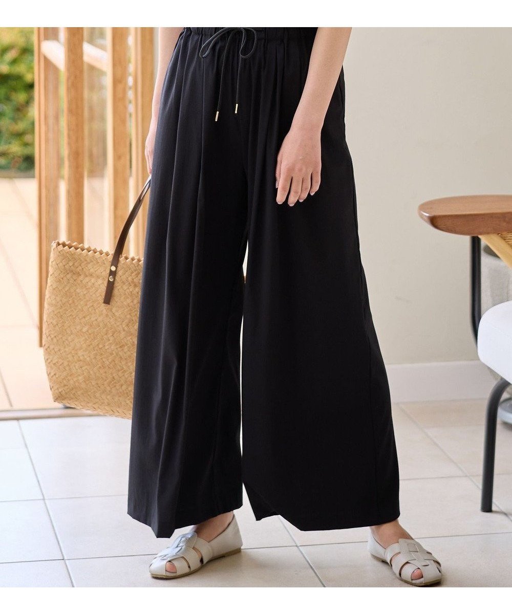 【エニー/ANY】の【新色追加/ウエストゴム】清涼リラックスハイウエストパンツ インテリア・キッズ・メンズ・レディースファッション・服の通販 founy(ファニー) 　ファッション　Fashion　レディースファッション　Fashion for Women　パンツ　Pants & Trousers　おすすめ　Recommended / Our Picks　ジャケット　Jacket, Outerwear　ブルゾン　Blouson, Bomber Jacket　リラックス　Relax, Relaxed Fit　ワッシャー　Washer, Crinkled Finish　半袖　Short Sleeve, Half Sleeve　夏　Summer　春　Spring　S/S・春夏　SS, Spring/Summer, Warm Season　ブラック|ID: prp329100004412294 ipo3291000000035730059