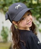 【エニファム/any FAM / KIDS】の【日よけ付き】リボンキャップ ブラック|ID: prp329100004413172 ipo3291000000030815205