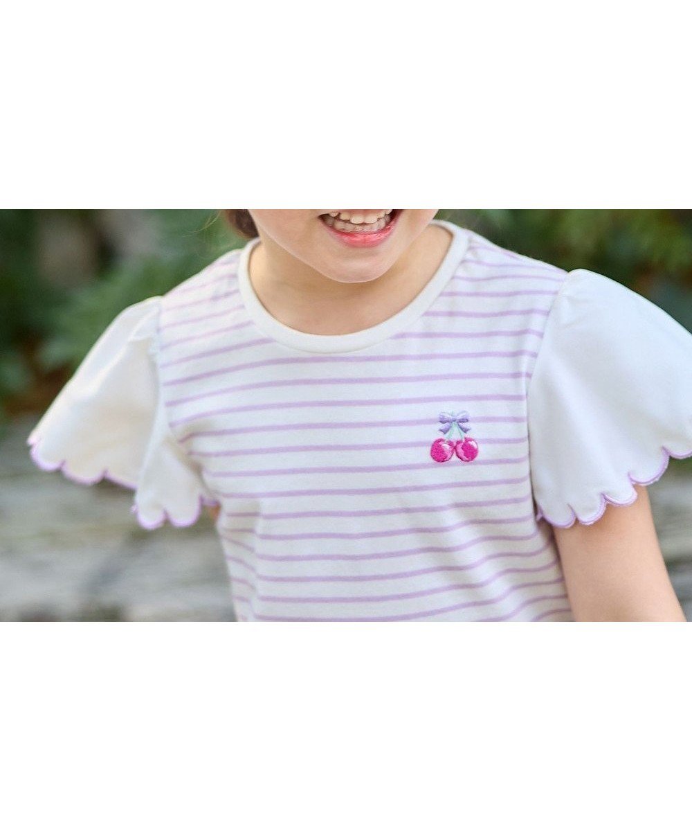 【エニファム/any FAM / KIDS】の【日よけ付き】リボンキャップ インテリア・キッズ・メンズ・レディースファッション・服の通販 founy(ファニー) 　ファッション　Fashion　キッズファッション　Fashion for Kids　洗える　Machine Washable　キャップ　Cap, Baseball Cap　スマホ　Smartphone, Mobile Device　人気　Popular, Best Seller　パール　Pearl, Pearl Accent　帽子　Hat, Headwear　リボン　Ribbon, Bow　再入荷　Restock / Back in Stock　夏　Summer　ラベンダー|ID: prp329100004413172 ipo3291000000033394659