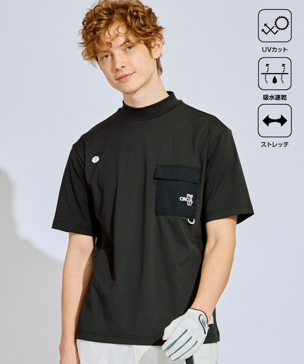 【ピーダブリュサーキュラス/PW CIRCULUS / MEN】の【UV遮蔽率99.5% UVカット/速乾/ストレッチ】【GOLF OUT掲載】【MEN】ポケットモックT インテリア・キッズ・メンズ・レディースファッション・服の通販 founy(ファニー) 　ファッション　Fashion　メンズファッション　MEN　トップス・カットソー　Tops/Tshirt/Men　シャツ　Shirts　アウトドア　Outdoor　春　Spring　カットソー　Cut And Sew　軽量　Lightweight　ストレッチ　Stretch　雑誌　Magazine　人気　Popularity　プリント　Print　ポケット　Pocket　S/S・春夏　Ss・Spring/Summer　夏　Summer　ゴルフ　Golf　2025年　2025　2025春夏・S/S　Ss,Spring/Summer,2025　ブラック系|ID: prp329100004413212 ipo3291000000031988012