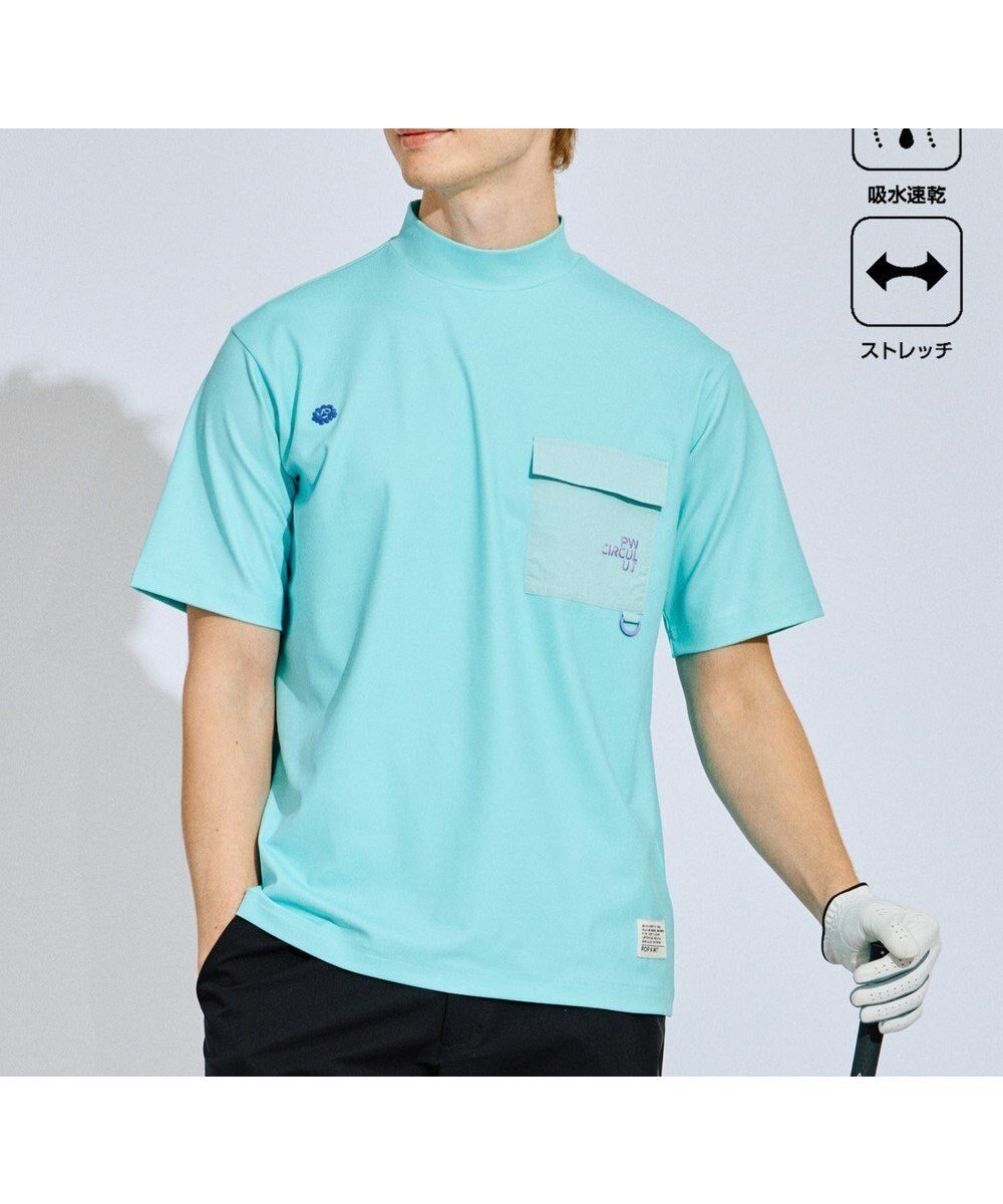 【ピーダブリュサーキュラス/PW CIRCULUS / MEN】の【UV遮蔽率99.5% UVカット/速乾/ストレッチ】【GOLF OUT掲載】【MEN】ポケットモックT インテリア・キッズ・メンズ・レディースファッション・服の通販 founy(ファニー) 　ファッション　Fashion　メンズファッション　MEN　トップス・カットソー　Tops/Tshirt/Men　シャツ　Shirts　アウトドア　Outdoor　春　Spring　カットソー　Cut And Sew　軽量　Lightweight　ストレッチ　Stretch　雑誌　Magazine　人気　Popularity　プリント　Print　ポケット　Pocket　S/S・春夏　Ss・Spring/Summer　夏　Summer　ゴルフ　Golf　2025年　2025　2025春夏・S/S　Ss,Spring/Summer,2025　ブルー系|ID: prp329100004413212 ipo3291000000031988014
