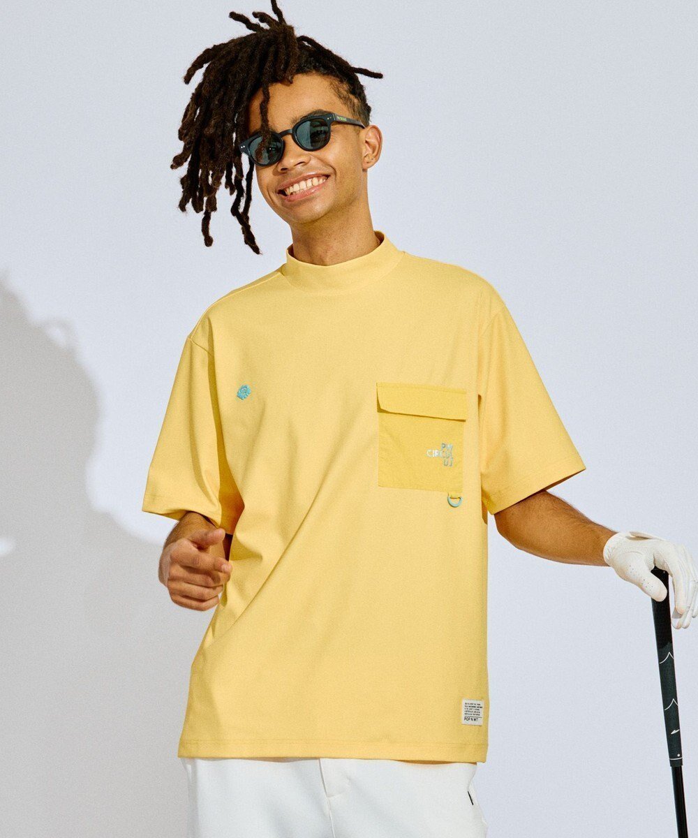 【ピーダブリュサーキュラス/PW CIRCULUS / MEN】の【UV遮蔽率99.5% UVカット/速乾/ストレッチ】【GOLF OUT掲載】【MEN】ポケットモックT ゴルフ インテリア・キッズ・メンズ・レディースファッション・服の通販 founy(ファニー) 　ファッション　Fashion　メンズファッション　Fashion for Men　トップス・カットソー　Cut & Sew Tops　メンズシャツ　Shirts　アウトドア　Outdoor Clothing　春　Spring　カットソー　Cut and Sewn Top　軽量　Lightweight, Ultra Light　ストレッチ　Stretch, Stretchy Fabric　雑誌　Magazine, Fashion Magazine　人気　Popular, Best Seller　プリント　Print, Printed Pattern　ポケット　Pocket, Pocket Detail　S/S・春夏　SS, Spring/Summer, Warm Season　夏　Summer　ゴルフ　Golf　2025年　2025　2025春夏・S/S　Spring/Summer 2025 SS25　イエロー系|ID: prp329100004413212 ipo3291000000033384183