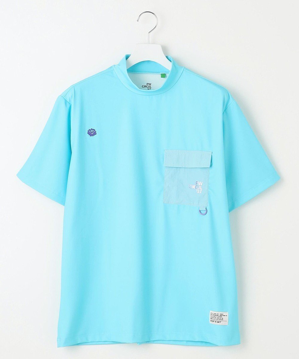 【ピーダブリュサーキュラス/PW CIRCULUS / MEN】の【UV遮蔽率99.5% UVカット/速乾/ストレッチ】【GOLF OUT掲載】【MEN】ポケットモックT ゴルフ インテリア・キッズ・メンズ・レディースファッション・服の通販 founy(ファニー) 　ファッション　Fashion　メンズファッション　Fashion for Men　トップス・カットソー　Cut & Sew Tops　メンズシャツ　Shirts　アウトドア　Outdoor Clothing　春　Spring　カットソー　Cut and Sewn Top　軽量　Lightweight, Ultra Light　ストレッチ　Stretch, Stretchy Fabric　雑誌　Magazine, Fashion Magazine　人気　Popular, Best Seller　プリント　Print, Printed Pattern　ポケット　Pocket, Pocket Detail　S/S・春夏　SS, Spring/Summer, Warm Season　夏　Summer　ゴルフ　Golf　2025年　2025　2025春夏・S/S　Spring/Summer 2025 SS25　ブルー系|ID: prp329100004413212 ipo3291000000033384184