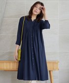 【ティアクラッセ/Tiaclasse】の【3way】ピンタックシャツワンピース ネイビー|ID: prp329100004413245 ipo3291000000030815500