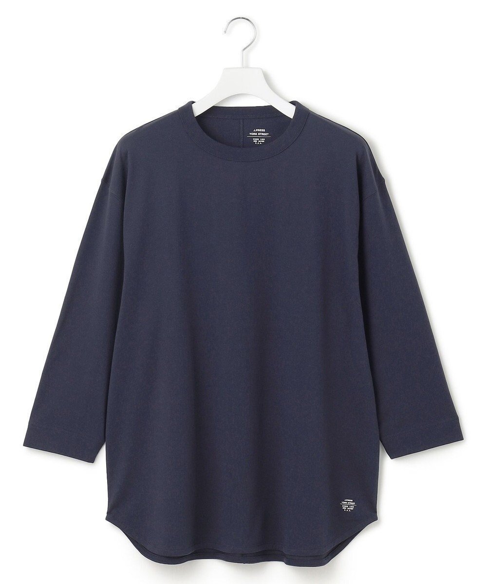 【ジェイプレスヨークストリート/J.PRESS YORK STREET】の【UNISEX】七分丈プレーンTシャツ インテリア・キッズ・メンズ・レディースファッション・服の通販 founy(ファニー) 　ファッション　Fashion　レディースファッション　WOMEN　トップス・カットソー　Tops/Tshirt　シャツ/ブラウス　Shirts/Blouses　ロング / Tシャツ　T-Shirts　カットソー　Cut and Sewn　カットソー　Cut And Sew　シンプル　Simple　センター　Center　バランス　Balance　プレーン　Plane　ユニセックス　Unisex　ラウンド　Round　A/W・秋冬　Aw・Autumn/Winter・Fw・Fall-Winter　S/S・春夏　Ss・Spring/Summer　夏　Summer　ネイビー系|ID: prp329100004413308 ipo3291000000031902173
