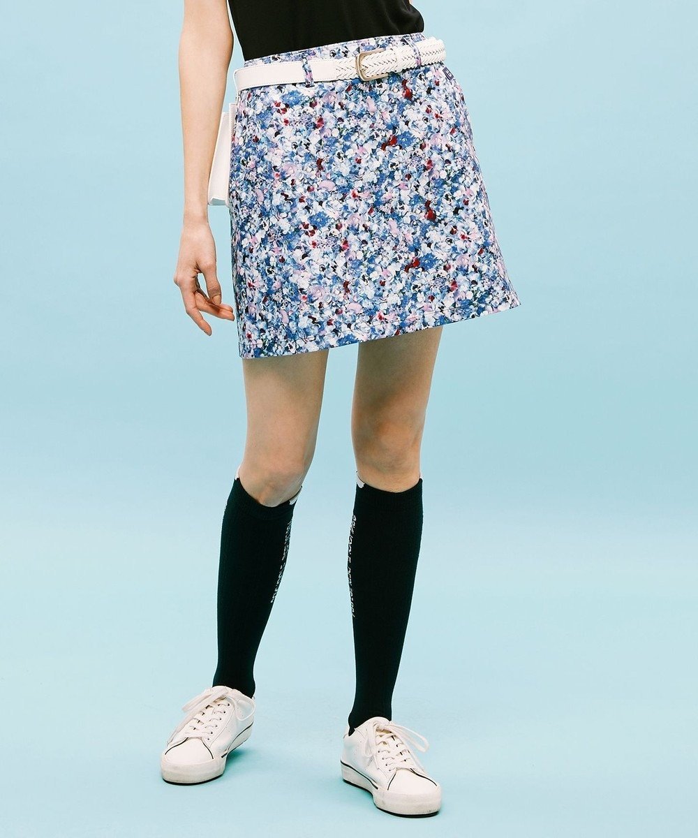 【23区 ゴルフ/NIJYUSANKU GOLF】の【WOMEN】23区GOLF×PLANTICA 総柄スカート インテリア・キッズ・メンズ・レディースファッション・服の通販 founy(ファニー) 　ファッション　Fashion　レディースファッション　WOMEN　スカート　Skirt　ゴルフ　Golf　コラボ　Collaboration　フラワー　Flower　プリント　Print　ボトム　Bottom　台形　Trapezoid　吸水　Water Absorption　夏　Summer　春　Spring　S/S・春夏　Ss・Spring/Summer　パープル系5|ID: prp329100004413314 ipo3291000000031972633