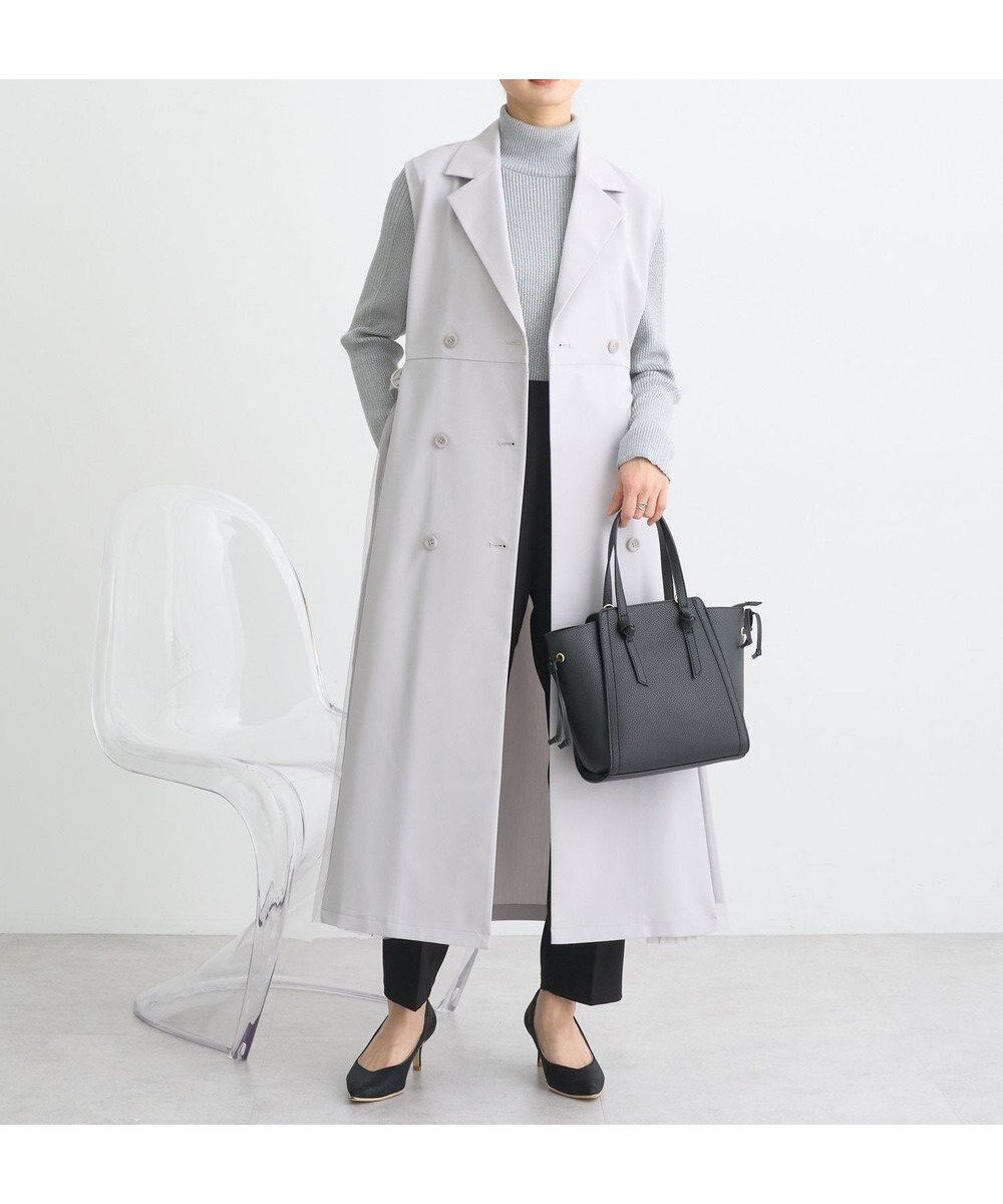 【アースミュージックアンドエコロジー/earth music&ecology】のサイドプリーツジレンチ インテリア・キッズ・メンズ・レディースファッション・服の通販 founy(ファニー) 　ファッション　Fashion　レディースファッション　WOMEN　アウター　Coat Outerwear　コート　Coats　ジャケット　Jackets　トレンチコート　Trench Coats　おすすめ　Recommend　ジャケット　Jacket　ダブル　Double　トレンチ　Trench　フロント　Front　ポケット　Pocket　ロング　Long　再入荷　Restock/Back In Stock/Re Arrival　夏　Summer　S/S・春夏　Ss・Spring/Summer　A/W・秋冬　Aw・Autumn/Winter・Fw・Fall-Winter　グレー|ID: prp329100004414023 ipo3291000000031917229