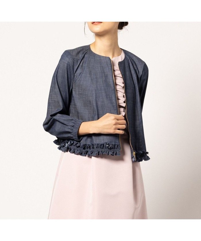 【トッカ/TOCCA】の【洗える】SAND DUNE DENIM ジャケット インテリア・キッズ・メンズ・レディースファッション・服の通販 founy(ファニー) https://founy.com/ ファッション Fashion レディースファッション WOMEN アウター Coat Outerwear ジャケット Jackets ノーカラージャケット No Collar Leather Jackets 2025年 2025 2025春夏・S/S Ss,Spring/Summer,2025 ジャケット Jacket 夏 Summer 春 Spring S/S・春夏 Ss・Spring/Summer 洗える Washable |ID: prp329100004414574 ipo3291000000031929807