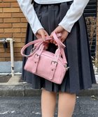 【ウィゴー/WEGO】のハトメハンドルミニボストンショルダー ピンク|ID: prp329100004415007 ipo3291000000031866200