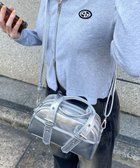 【ウィゴー/WEGO】のハトメハンドルミニボストンショルダー シルバー|ID: prp329100004415007 ipo3291000000031866203