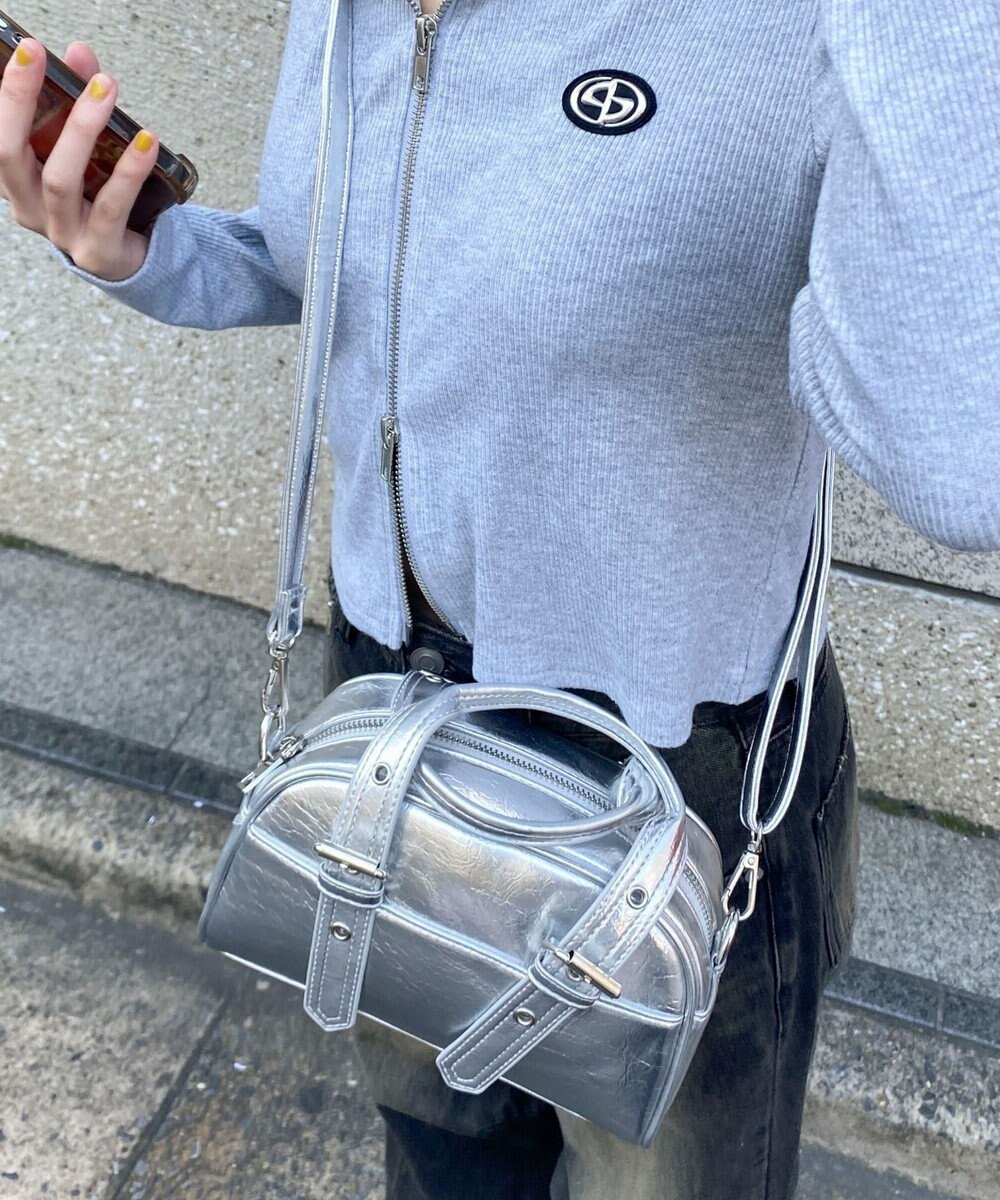 【ウィゴー/WEGO】のハトメハンドルミニボストンショルダー インテリア・キッズ・メンズ・レディースファッション・服の通販 founy(ファニー) 　ファッション　Fashion　レディースファッション　WOMEN　おすすめ　Recommend　ショルダー　Shoulder　スマホ　Smartphone　ボストン　Boston　ボストンバッグ　Boston Bag　ポケット　Pocket　シルバー|ID: prp329100004415007 ipo3291000000031866203