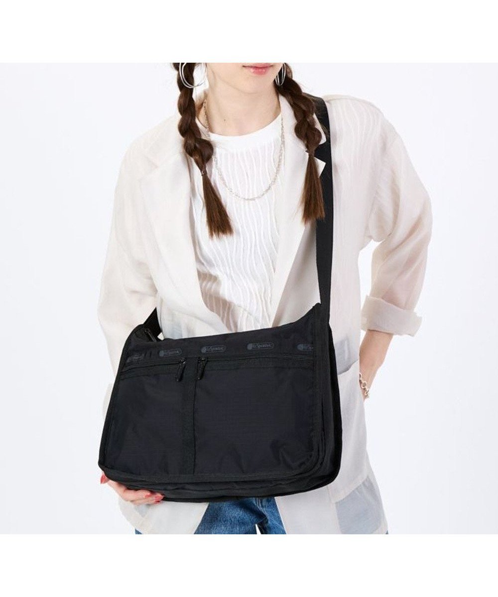 【レスポートサック/LeSportsac】のDELUXE EVERYDAY BAG/リサイクルドブラックJP 人気、トレンドファッション・服の通販 founy(ファニー) 　ファッション　Fashion　レディースファッション　Fashion for Women　アウトドア　Outdoor Clothing　傘　Umbrella, Parasol　軽量　Lightweight, Ultra Light　ショルダー　Shoulder, Shoulder Strap　シンプル　Simple, Minimal　スポーツ　Sports, Activewear　トラベル　Travel, Travel Gear　手帳　Planner, Notebook　人気　Popular, Best Seller　プリント　Print, Printed Pattern　ポケット　Pocket, Pocket Detail　ポーチ　Pouch, Small Case　無地　Plain, Solid Color　おすすめ　Recommended / Our Picks　旅行　Travel　ビジネス 仕事 通勤　Business / Work / Commuting　 other-1|ID: prp329100004415219 ipo3291000000033603663