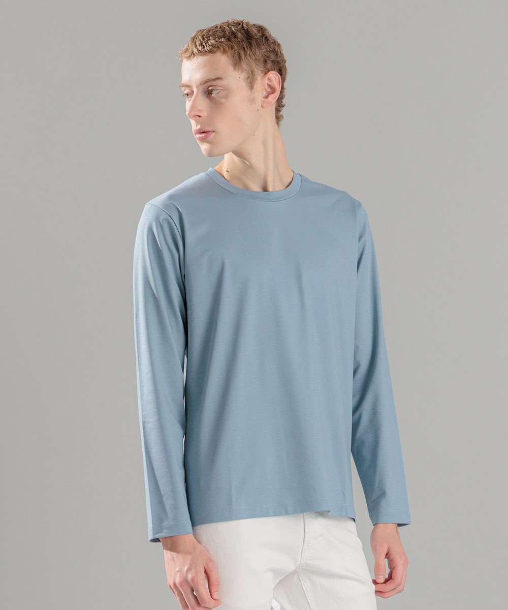 【ジョゼフ オム/JOSEPH HOMME / MEN】のコンパクトストレッチジャージー クルーネックカットソー インテリア・キッズ・メンズ・レディースファッション・服の通販 founy(ファニー) 　ファッション　Fashion　メンズファッション　MEN　トップス・カットソー　Tops/Tshirt/Men　シャツ　Shirts　カットソー　Cut And Sew　シンプル　Simple　ジャージー　Jersey　ストレッチ　Stretch　ベーシック　Basic　レギュラー　Regular　エレガント 上品　Elegant　夏　Summer　春　Spring　S/S・春夏　Ss・Spring/Summer　スカイブルー系|ID: prp329100004415248 ipo3291000000031961894