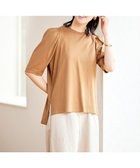 【アンフィーロ 自由区/UNFILO】の【汗ジミが目立たない/吸水速乾】マルチエフェクト ボリュームスリーブ Tシャツ キャメル|ID: prp329100004415258 ipo3291000000031930604