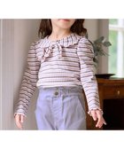 【エニファム/any FAM / KIDS】のリボン テレコボーダー Tシャツ ピンク系|ID: prp329100004417312 ipo3291000000031915347