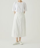 【サキュウ/caqu】の【洗える/軽量】柔らかコットン100% FS 4/5丈 デニムスカート white|ID: prp329100004420557 ipo3291000000031863525