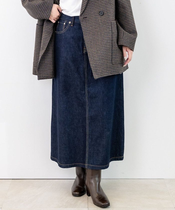 【サキュウ/caqu】のFS 4/5丈 デニムスカート インテリア・キッズ・メンズ・レディースファッション・服の通販 founy(ファニー) https://founy.com/ ファッション Fashion レディースファッション Fashion for Women スカート Skirts デニムスカート・カジュアルスカート Denim Skirts インディゴ Indigo Denim コーティング Coating, Coated Finish シンプル Simple, Minimal ジーンズ Jeans, Denim Pants センター Center, Center Line デニム Denim, Jeans Material 人気 Popular, Best Seller フロント Front, Front Design A/W・秋冬 Autumn/Winter S/S・春夏 SS, Spring/Summer, Warm Season 夏 Summer エレガント 上品 Elegant |ID: prp329100004420557 ipo3291000000034018585