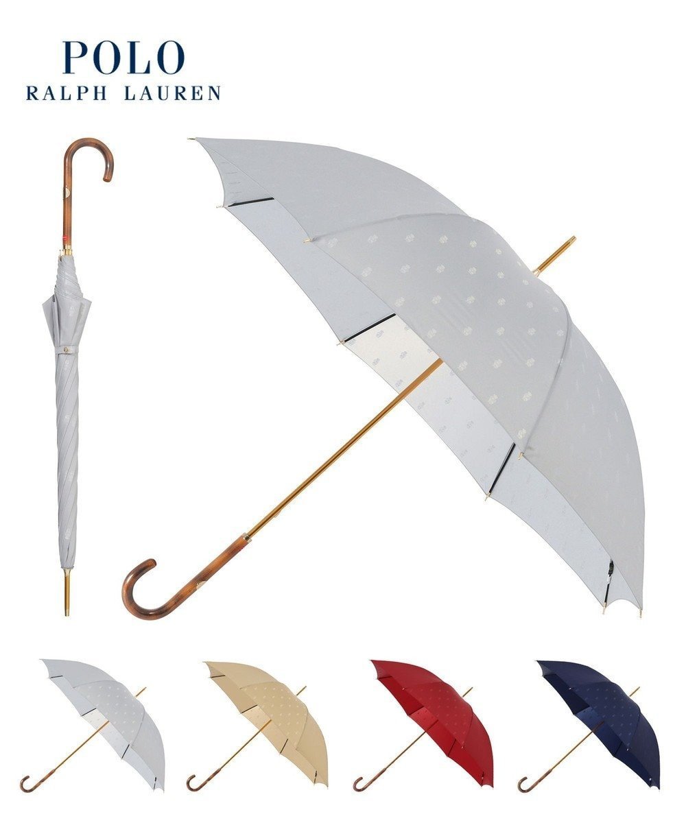 【ムーンバット/MOONBAT】のPOLO RALPH LAUREN 【日本製】長傘 POLO BEARジャカード インテリア・キッズ・メンズ・レディースファッション・服の通販 founy(ファニー) 　ファッション　Fashion　レディースファッション　WOMEN　傘 / レイングッズ　Umbrellas/Rainwear　アイビー　Ivy　ウッド　Wood　傘　Umbrella　シンプル　Simple　ジャカード　Jacquard　ニューヨーク　New York　日本製　Made In Japan　旅行　Travel　ビジネス 仕事 通勤　Business　ライトグレー|ID: prp329100004420611 ipo3291000000031989035