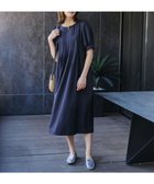 【ティアクラッセ/Tiaclasse】の【洗える】ボリュームパフスリーブピンタックワンピース ネイビー|ID: prp329100004420718 ipo3291000000031123152