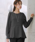 【ティアクラッセ/Tiaclasse】の【洗える】ダイバー裾フレアプルオーバー チャコールグレー|ID: prp329100004420815 ipo3291000000035915848