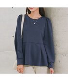 【ティアクラッセ/Tiaclasse】の【洗える】ダイバー裾フレアプルオーバー ブルー|ID: prp329100004420815 ipo3291000000035915849