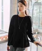 【ティアクラッセ/Tiaclasse】の【洗える】ダイバー裾フレアプルオーバー ブラック|ID: prp329100004420815 ipo3291000000035915851