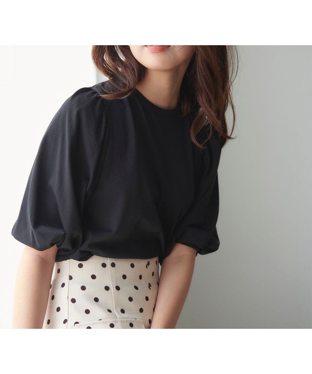 【フェルゥ/Feroux】の【UVケア】バックリボンボリュームスリーブ Tシャツ 人気、トレンドファッション・服の通販 founy(ファニー) 　ファッション　Fashion　レディースファッション　WOMEN　トップス・カットソー　Tops/Tshirt　シャツ/ブラウス　Shirts/Blouses　ロング / Tシャツ　T-Shirts　カットソー　Cut and Sewn　ボリュームスリーブ / フリル袖　Volume Sleeve　カットソー　Cut And Sew　スリーブ　Sleeve　リボン　Ribbon　人気　Popularity　再入荷　Restock/Back In Stock/Re Arrival　夏　Summer　定番　Standard　春　Spring　S/S・春夏　Ss・Spring/Summer　 other-1|ID: prp329100004420897 ipo3291000000031983048