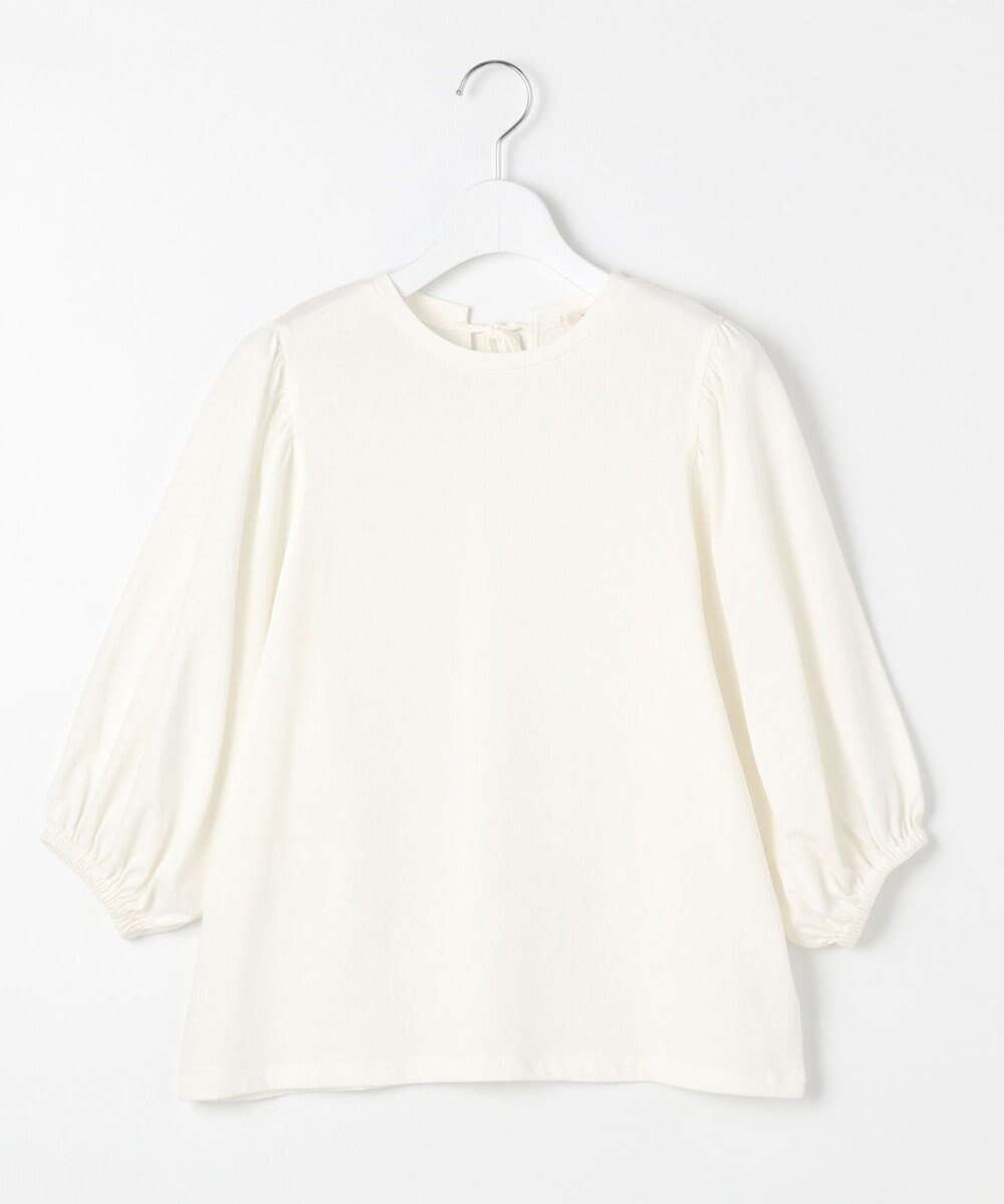 【フェルゥ/Feroux】の【UVケア】バックリボンボリュームスリーブ Tシャツ インテリア・キッズ・メンズ・レディースファッション・服の通販 founy(ファニー) 　ファッション　Fashion　レディースファッション　WOMEN　トップス・カットソー　Tops/Tshirt　シャツ/ブラウス　Shirts/Blouses　ロング / Tシャツ　T-Shirts　カットソー　Cut and Sewn　ボリュームスリーブ / フリル袖　Volume Sleeve　カットソー　Cut And Sew　スリーブ　Sleeve　リボン　Ribbon　人気　Popularity　再入荷　Restock/Back In Stock/Re Arrival　夏　Summer　定番　Standard　春　Spring　S/S・春夏　Ss・Spring/Summer　ホワイト系|ID: prp329100004420897 ipo3291000000031983057