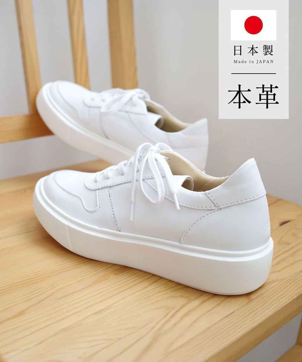 【ポインター/Pointer】の【日本製/軽量/通勤に/本革】大人厚底スニーカー 人気、トレンドファッション・服の通販 founy(ファニー) 　ファッション　Fashion　レディースファッション　Ladies' Fashion Online　インソール　Insole　クッション　Cushion　シンプル　Simple　スニーカー　Sneakers　厚底　Platforms　日本製　Made In Japan　軽量　Lightweight　ビジネス 仕事 通勤　Business　 other-1|ID: prp329100004420998 ipo3291000000031768552