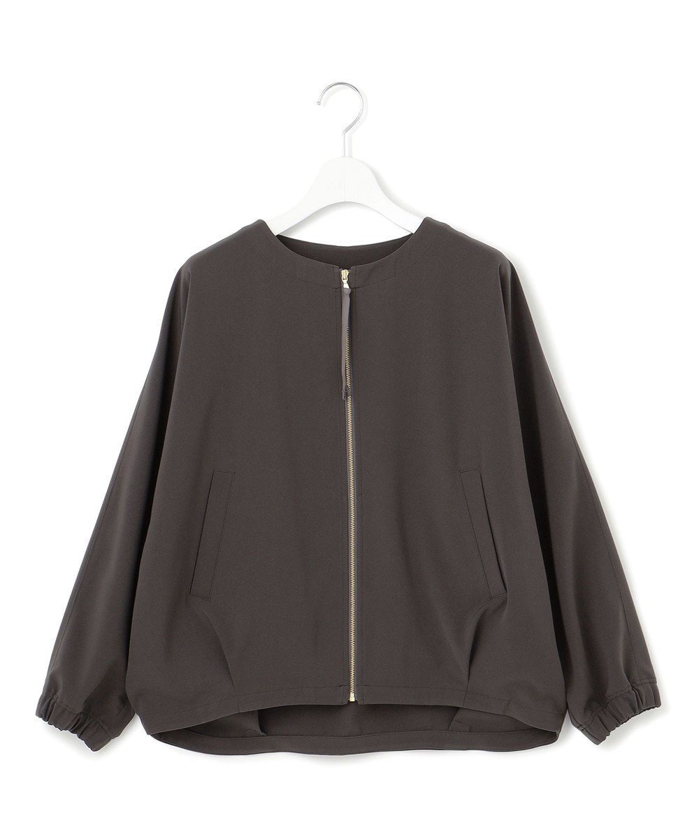 【ジェイプレスヨークストリート/J.PRESS YORK STREET】の【WOMEN】ジャージーライクツイル ドルマンブルゾン インテリア・キッズ・メンズ・レディースファッション・服の通販 founy(ファニー) 　ファッション　Fashion　レディースファッション　WOMEN　アウター　Coat Outerwear　ジャケット　Jackets　ブルゾン　Blouson/Jackets　インナー　Inner　ジャケット　Jacket　ジャージ　Jersey　セットアップ　Set Up　ブルゾン　Blouson　夏　Summer　春　Spring　S/S・春夏　Ss・Spring/Summer　グレー系|ID: prp329100004421003 ipo3291000000031962413