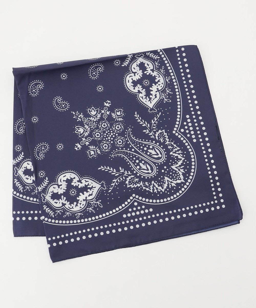 【ジェイプレスヨークストリート/J.PRESS YORK STREET】の【WOMEN】バンダナパターン スカーフ インテリア・キッズ・メンズ・レディースファッション・服の通販 founy(ファニー) 　ファッション　Fashion　レディースファッション　WOMEN　おすすめ　Recommend　クラシック　Classic　スカーフ　Scarf　バンダナ　Bandana　ペイズリー　Paisley　マニッシュ　Mannish　モダン　Modern　モチーフ　Motif　ループ　Loop　ネイビー系5|ID: prp329100004421027 ipo3291000000031928396