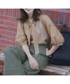 【23区/NIJYUSANKU】の【WEB 一部店舗限定/洗える】ライトシアーミクスチャー ボウタイ ブラウス ベージュ系|ID: prp329100004421171 ipo3291000000032639708