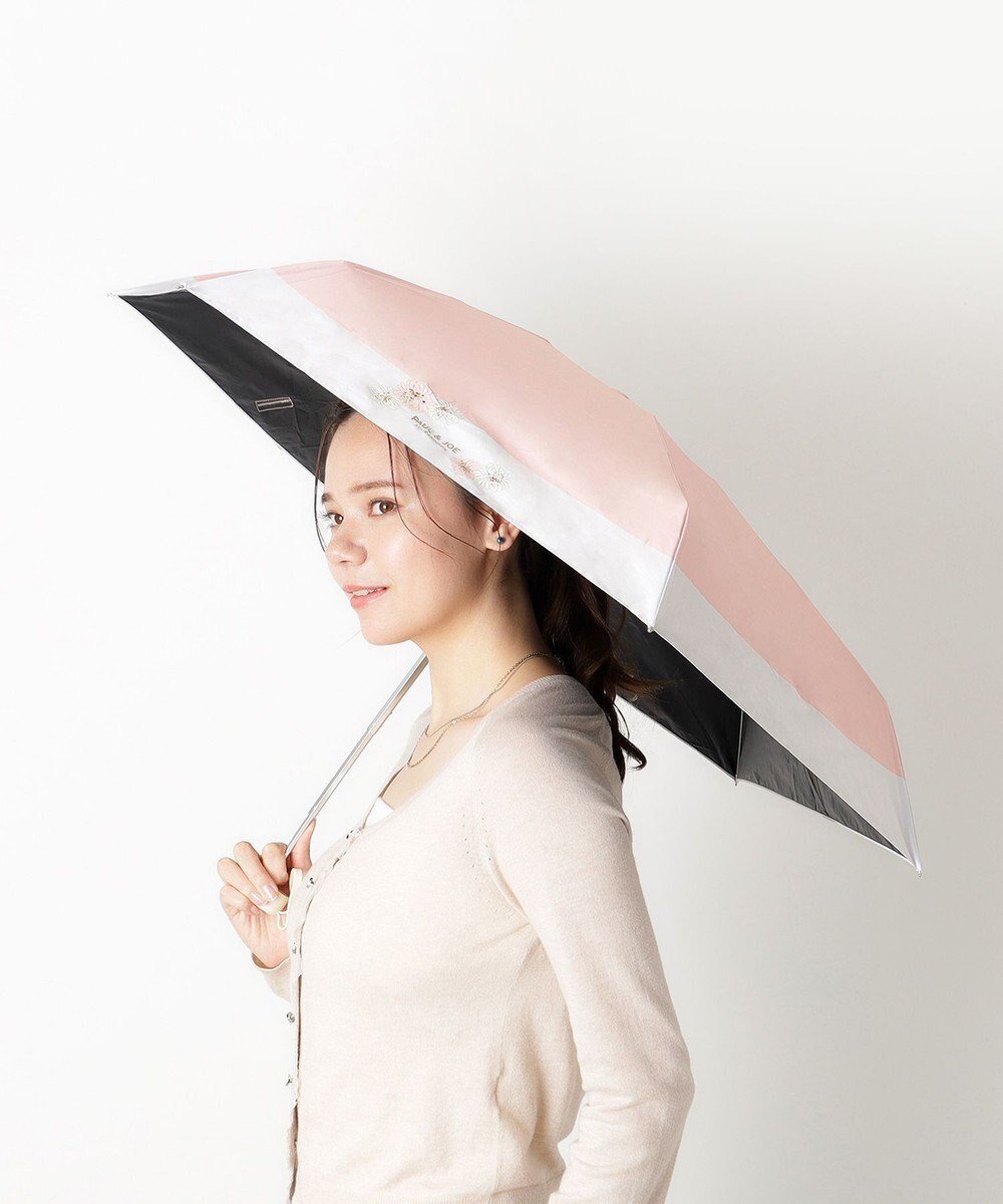 【ムーンバット/MOONBAT】の【WEB限定/一級遮光99.99%】晴雨兼用折りたたみ日傘 ポール ジョー(PAUL JOE ACCESSOIRES)クリザンテーム/バイカラー 雨の日OK 遮熱 簡単開閉 UV 晴雨兼用 インテリア・キッズ・メンズ・レディースファッション・服の通販 founy(ファニー) 　ファッション　Fashion　レディースファッション　WOMEN　傘 / レイングッズ　Umbrellas/Rainwear　傘　Umbrella　人気　Popularity　フォルム　Form　日傘　Parasol　エレガント 上品　Elegant　ピーチ|ID: prp329100004421183 ipo3291000000030871257