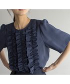 【組曲/KUMIKYOKU】の【WEB限定】ヴィンテージジョーゼットフリル ブラウス ネイビー系|ID: prp329100004421238 ipo3291000000034398213