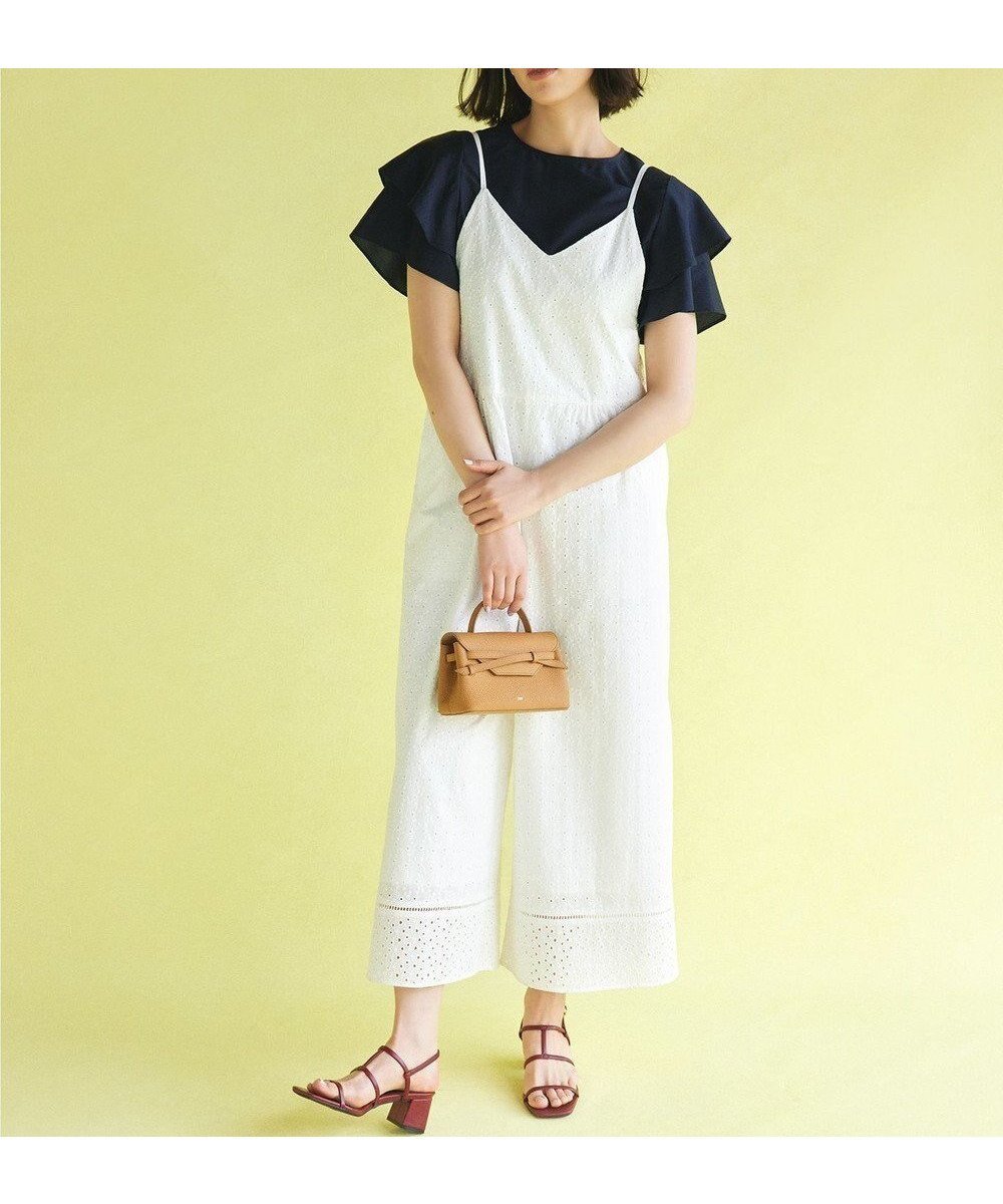 【組曲/KUMIKYOKU】の【WEB限定】エンブロイダリーレースサロペット 人気、トレンドファッション・服の通販 founy(ファニー) 　ファッション　Fashion　レディースファッション　Fashion for Women　ワンピース　Dresses　オールインワン・ワンピース　Dresses and Jumpsuits　サロペット&オールインワン　Dungarees & Jumpsuit Styles　アイレット　Eyelet Lace　春　Spring　キャミソール　Camisole, Spaghetti Strap Top　サロペット　Overalls, Salopette　ノースリーブ　Sleeveless, No-Sleeve　フラワー　Flower, Floral　フリル　Frill, Ruffle　ポケット　Pocket, Pocket Detail　モチーフ　Motif, Design Theme　リボン　Ribbon, Bow　レース　Lace, Lace Fabric　S/S・春夏　SS, Spring/Summer, Warm Season　夏　Summer　 other-1|ID: prp329100004421242 ipo3291000000032746327