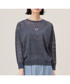 【自由区/JIYU-KU】の【ワコールコラボ】【カタログ掲載・洗える】シアーボーダー ニット ブルーグレー|ID: prp329100004421255 ipo3291000000031530324