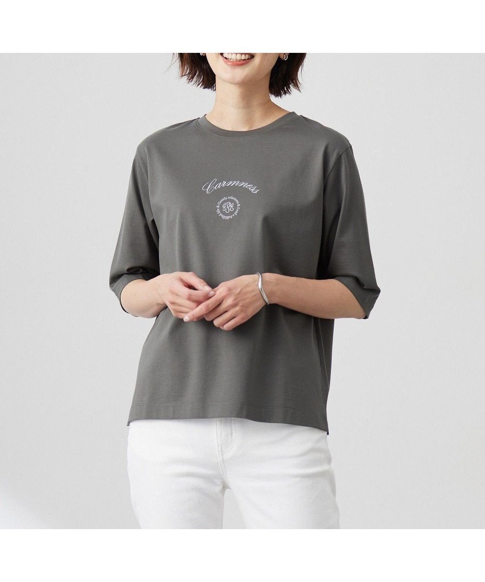 【ジェイ プレス/J.PRESS】のカレッジロゴ Tシャツ インテリア・キッズ・メンズ・レディースファッション・服の通販 founy(ファニー) 　ファッション　Fashion　レディースファッション　Fashion for Women　トップス・カットソー　Cut & Sew Tops　シャツ・ブラウス・オフィスカジュアル　Elegant Blouses & Button-Ups　ロングTシャツ・Tシャツ　Longline T-Shirts & Tees　カットソー・ベーシックTシャツ　Cut-and-Sewn Tops / Stretch Tees & Basics　インナー　Innerwear　カットソー　Cut and Sewn Top　カーディガン　Cardigan, Knitwear　シルケット　Silket, Silky Cotton　夏　Summer　春　Spring　S/S・春夏　SS, Spring/Summer, Warm Season　スレート系|ID: prp329100004421261 ipo3291000000032654744